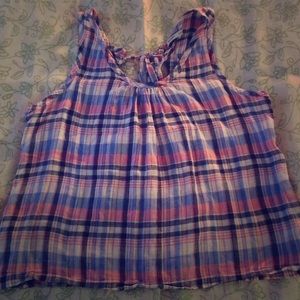Old Navy Plaid Sleeveless Top